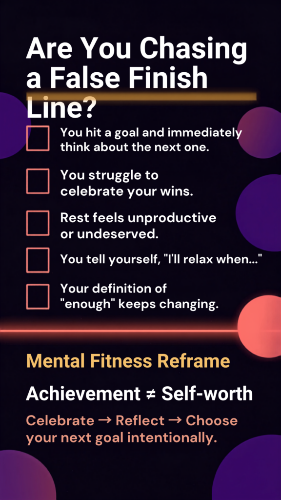 False finish line concept for high-achieving women and burnout prevention